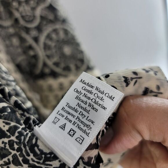 Coldwater creek mixed media kimono top - Picture 2 of 7